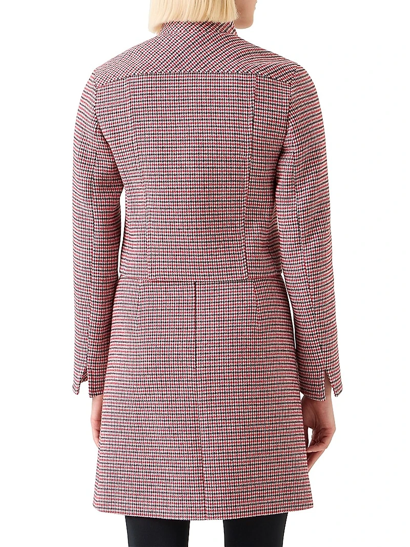 Houndstooth Virgin Wool Crop Jacket