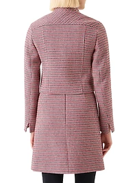 Houndstooth Virgin Wool Crop Jacket