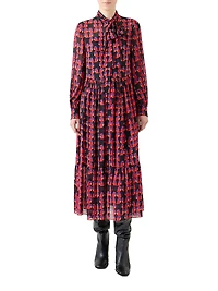 Francoise Hardy Printed Midi-Dress
