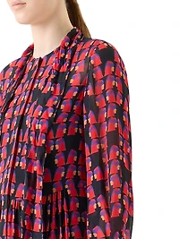 Francoise Hardy Printed Midi-Dress