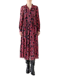 Francoise Hardy Printed Midi-Dress