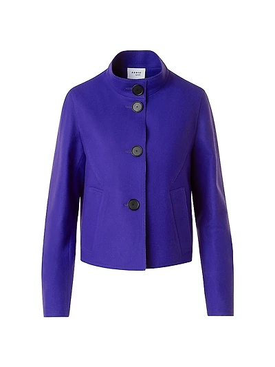 Virgin Wool Blend Boxy Jacket
