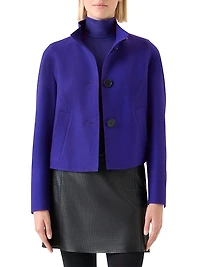 Virgin Wool Blend Boxy Jacket