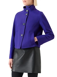 Virgin Wool Blend Boxy Jacket