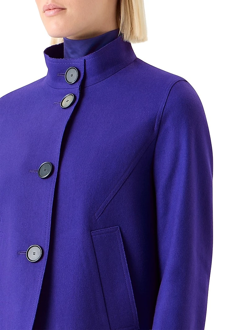 Virgin Wool Blend Boxy Jacket