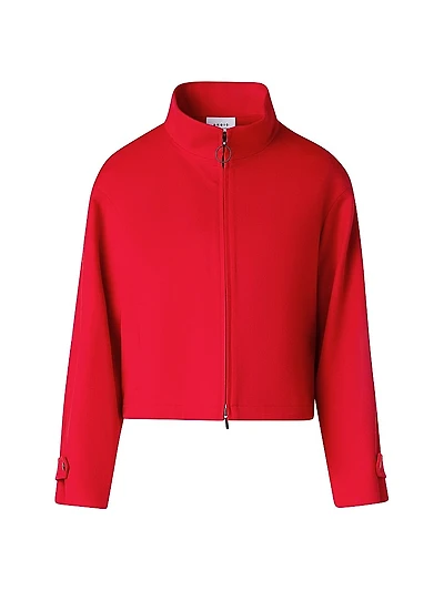 Virgin Wool Blend Boxy Jacket