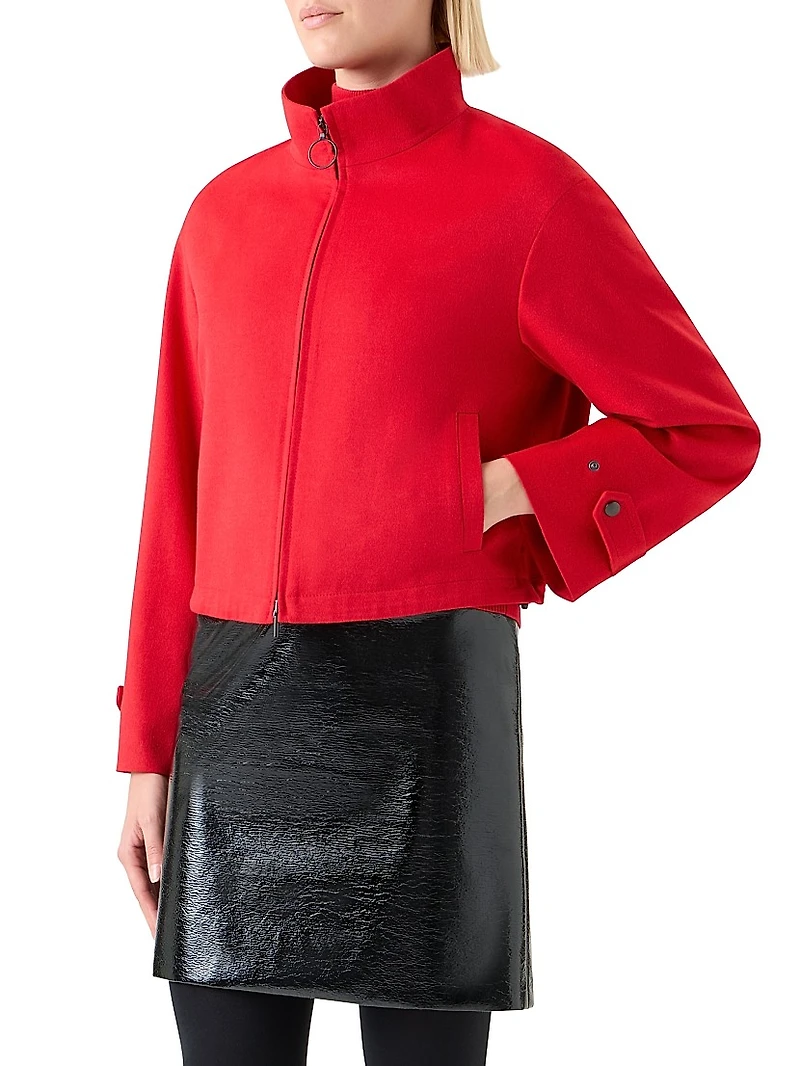 Virgin Wool Blend Boxy Jacket