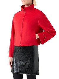 Virgin Wool Blend Boxy Jacket