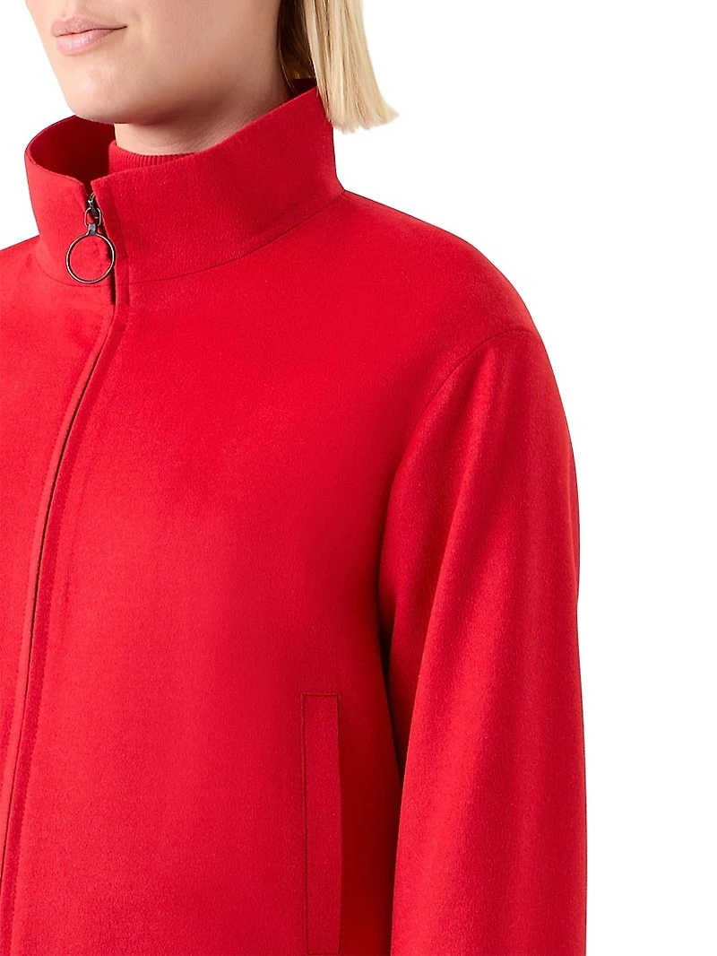 Virgin Wool Blend Boxy Jacket