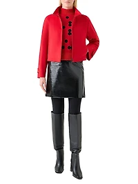 Virgin Wool Blend Boxy Jacket