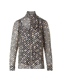 Polka Dot Devoré Blouse
