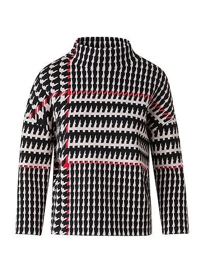 Jacquard Stretch Virgin Wool Sweater