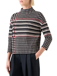 Jacquard Stretch Virgin Wool Sweater