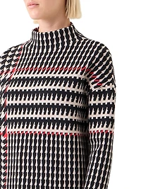 Jacquard Stretch Virgin Wool Sweater