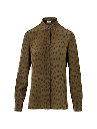 Leopard Crêpe de Chine Blouse