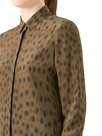 Leopard Crêpe de Chine Blouse