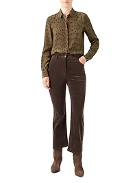 Leopard Crêpe de Chine Blouse
