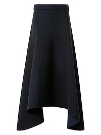 Handkerchief Neoprene Midi-Skirt
