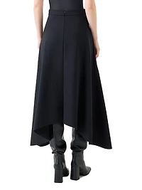 Handkerchief Neoprene Midi-Skirt