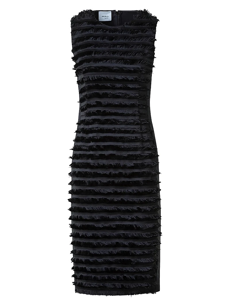 Fringed Sheath Knee-Length Dress