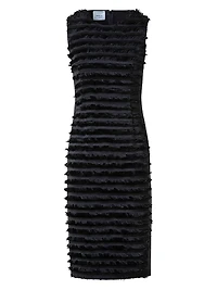 Fringed Sheath Knee-Length Dress