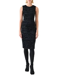Fringed Sheath Knee-Length Dress