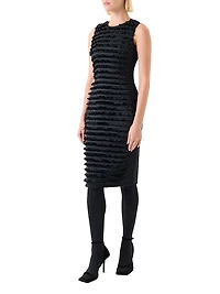 Fringed Sheath Knee-Length Dress