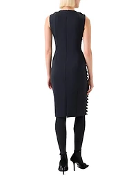 Fringed Sheath Knee-Length Dress