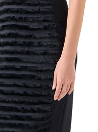 Fringed Sheath Knee-Length Dress