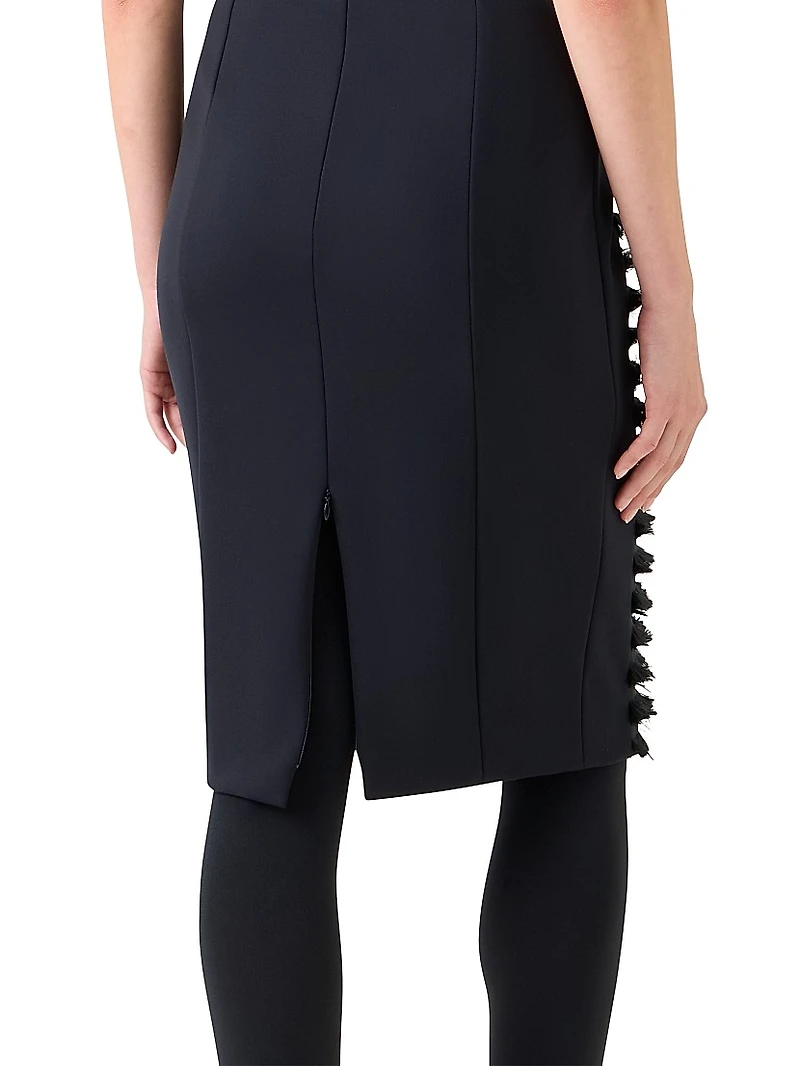 Fringed Sheath Knee-Length Dress