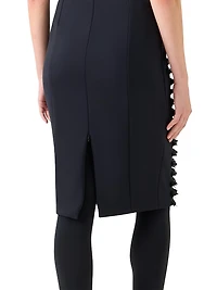 Fringed Sheath Knee-Length Dress