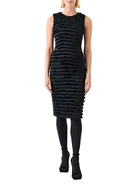 Fringed Sheath Knee-Length Dress