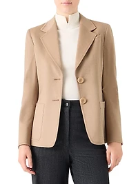Wool-Cashmere Two-Button Blazer