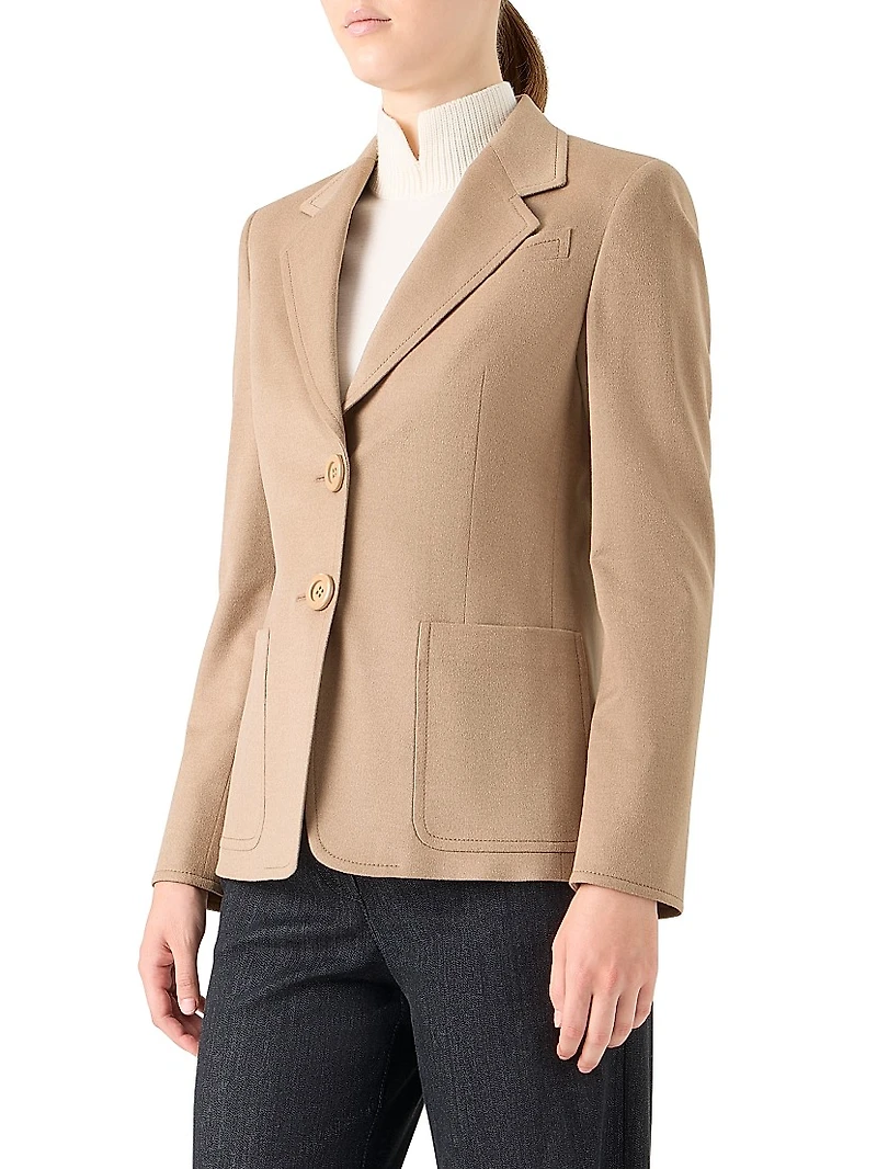 Wool-Cashmere Two-Button Blazer