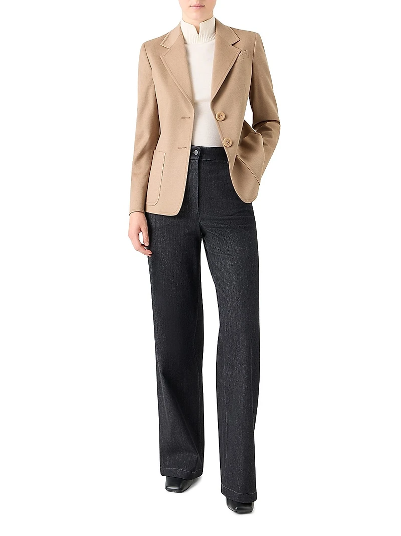 Wool-Cashmere Two-Button Blazer