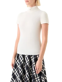Virgin Wool Mock Turtleneck Sweater