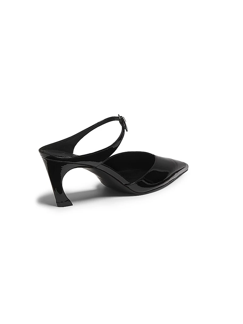 Laurie 70MM Patent Leather Mules