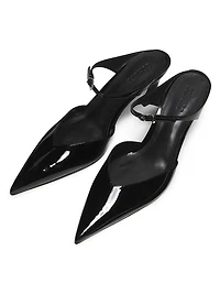Laurie 70MM Patent Leather Mules