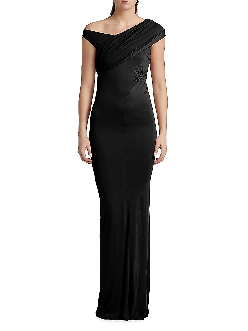 Sahara Draped Column Gown