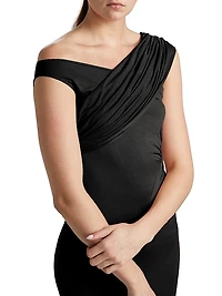 Sahara Draped Column Gown