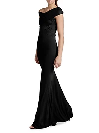 Sahara Draped Column Gown