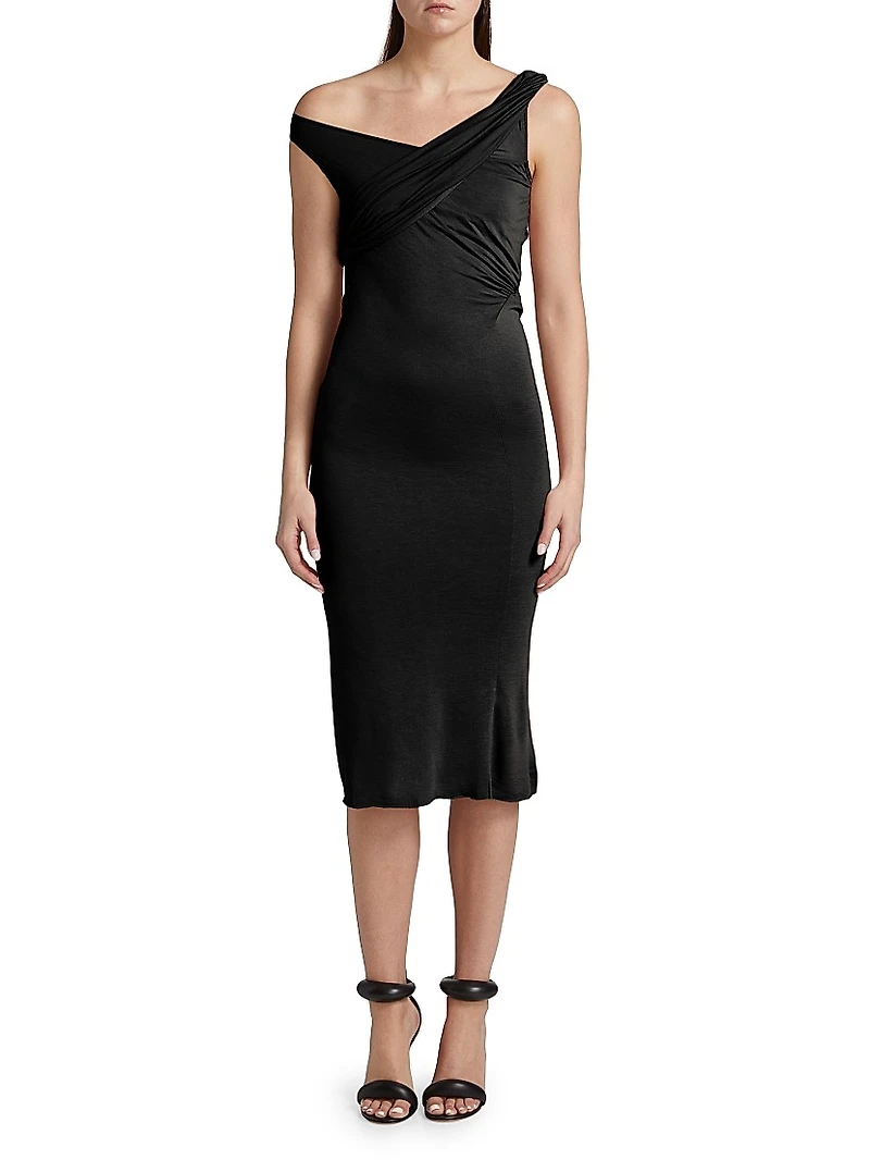 Sahara Draped Midi-Dress