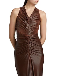 Poppy Ruched Column Gown