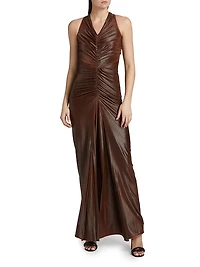 Poppy Ruched Column Gown