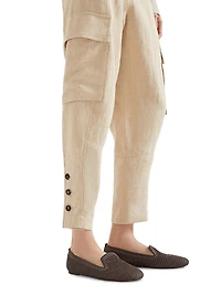 Linen Panama Explorer Cargo Trousers