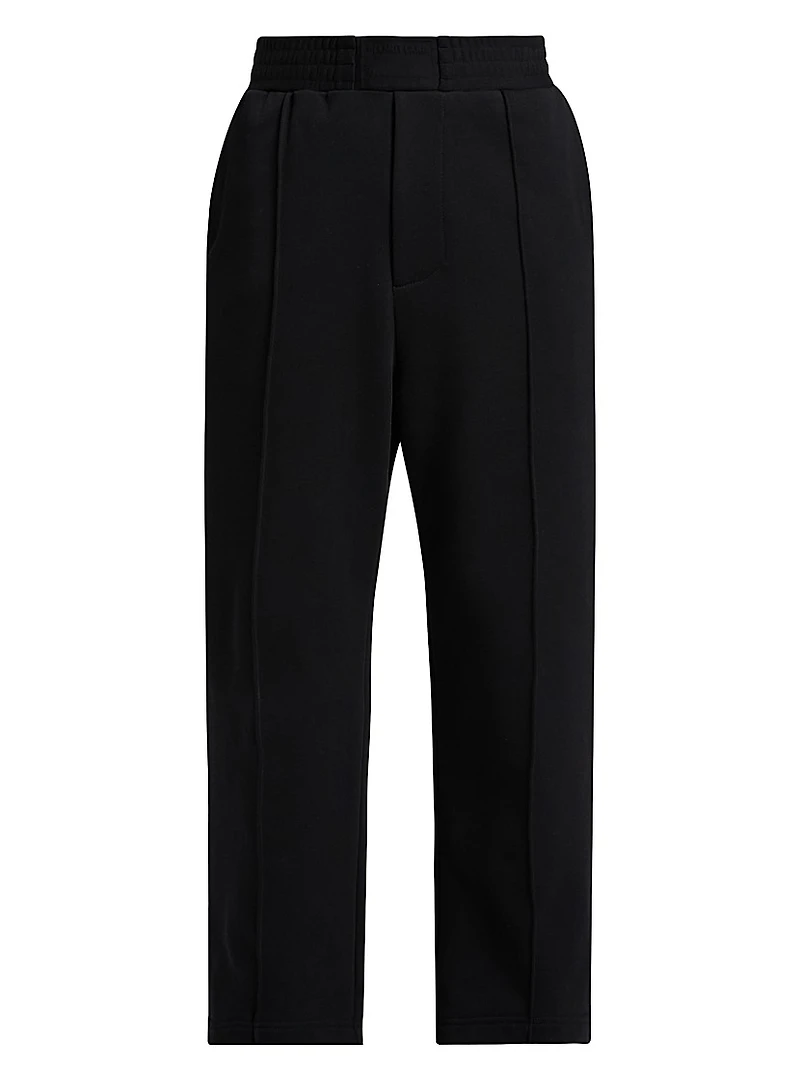 Embossed Studio Crease-Front Sweatpants