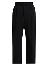 Embossed Studio Crease-Front Sweatpants