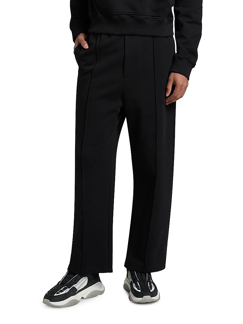 Embossed Studio Crease-Front Sweatpants