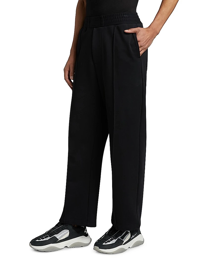 Embossed Studio Crease-Front Sweatpants