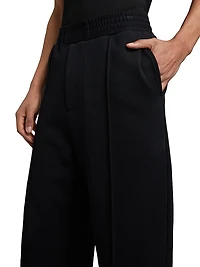 Embossed Studio Crease-Front Sweatpants
